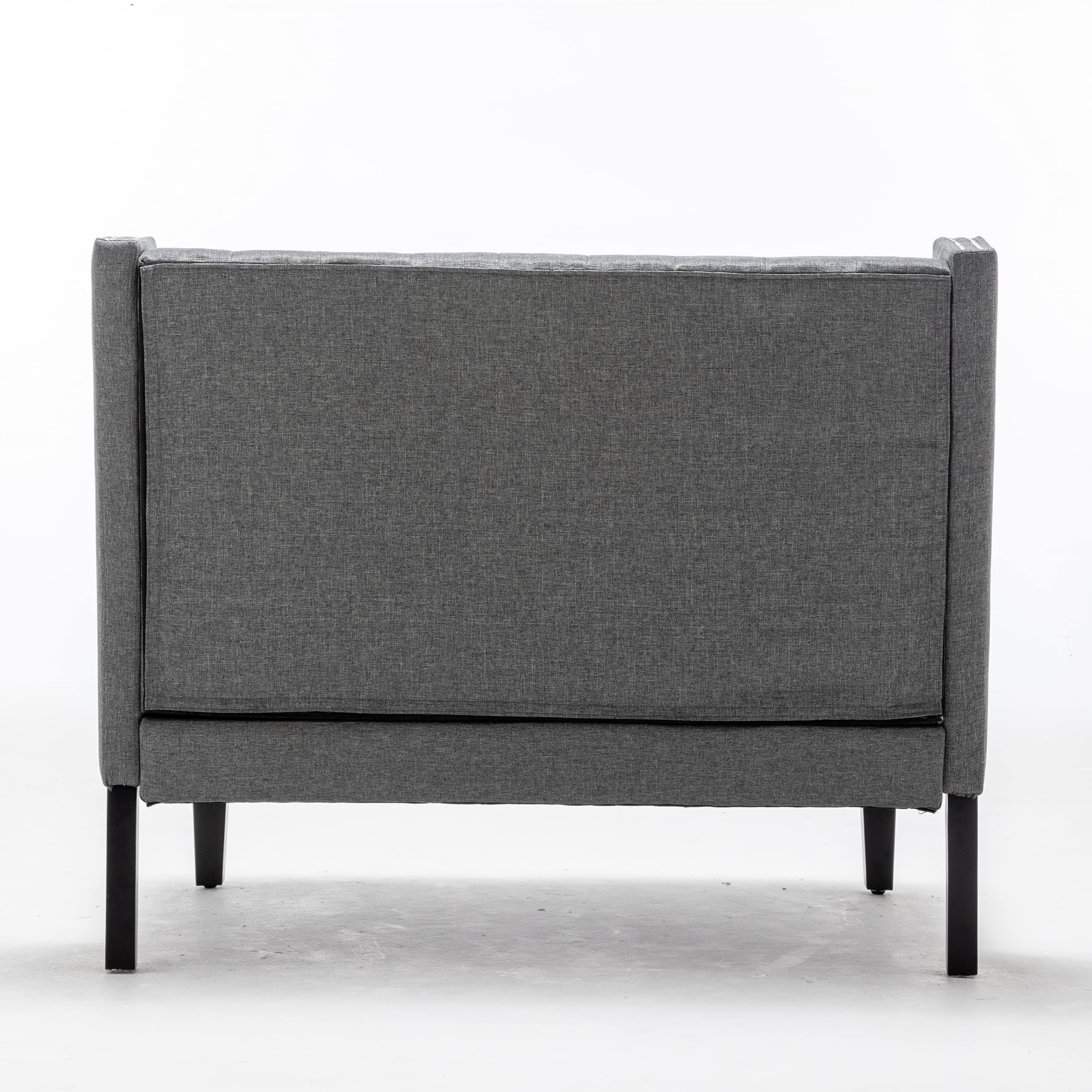 Andeworld Modern Loveseat Settee Bench Sofa Couch, Upholstered Banquette Dining Bench with Back for Dining Living Room Hallway or Entryway Seating,Slate