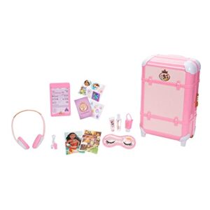 Disney Princess Travel Suitcase Play Set for Girls with Luggage Tag by Disney Princess Style Collection, 14 Pretend Play Accessories Pieces Including Travel Passport! For Ages 3+