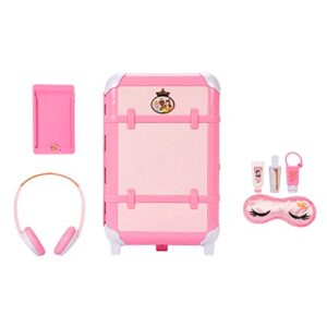 Disney Princess Travel Suitcase Play Set for Girls with Luggage Tag by Disney Princess Style Collection, 14 Pretend Play Accessories Pieces Including Travel Passport! For Ages 3+