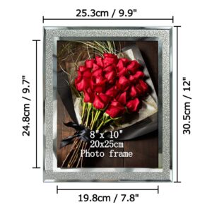 Calenzana 8x10 Picture Frame Sparkle Glass Photo Frames for Tabletop, 8 x 10 inch, 2 Pack