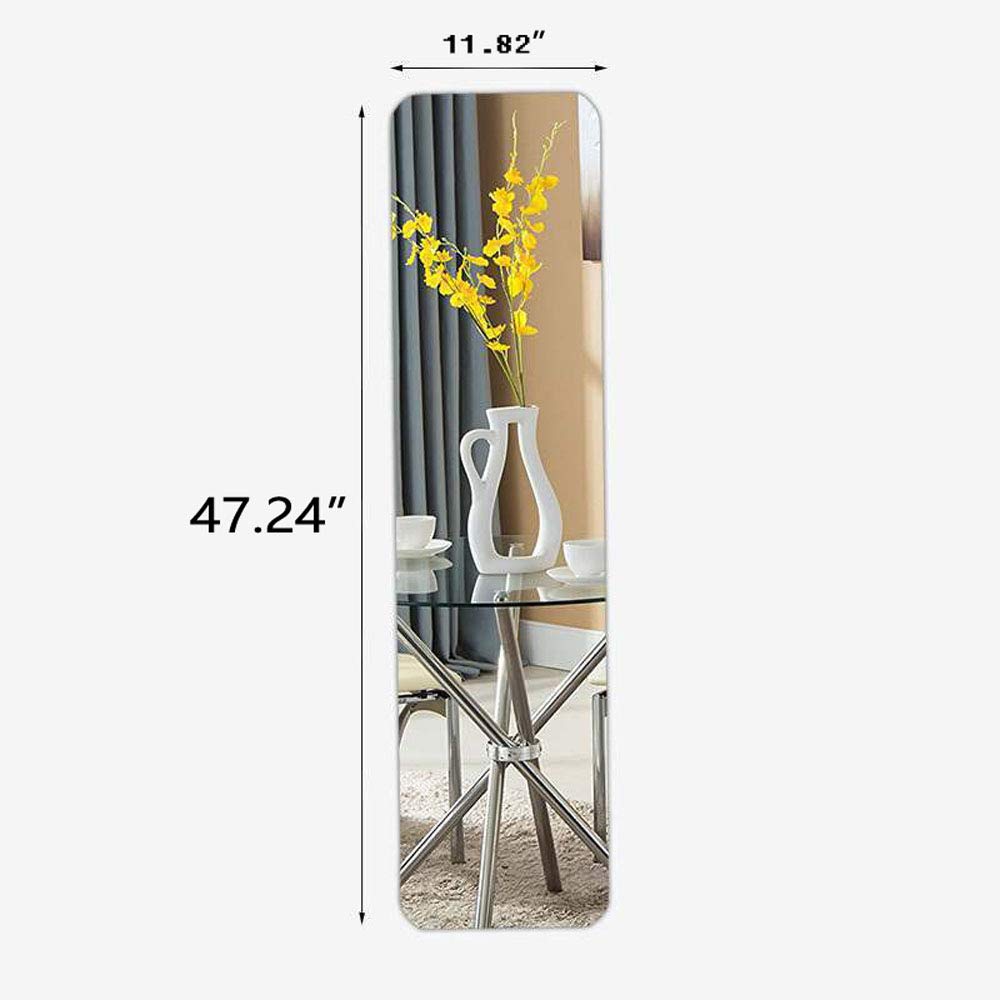 Ecentaur Frameless Door Mirrors Wall Mirror Full Length Body Mirror for Wall Mounted Bedroom Closet Wardrobe Long Size Mirror