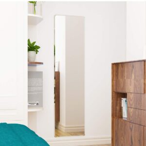 Ecentaur Frameless Door Mirrors Wall Mirror Full Length Body Mirror for Wall Mounted Bedroom Closet Wardrobe Long Size Mirror