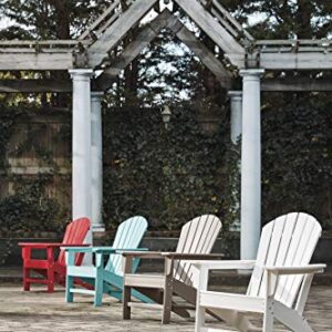 Signature Design by Ashley Sundown Treasure Outdoor Patio HDPE Weather Resistant Adirondack Chair, Blue