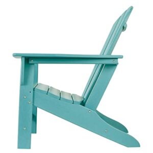 Signature Design by Ashley Sundown Treasure Outdoor Patio HDPE Weather Resistant Adirondack Chair, Blue