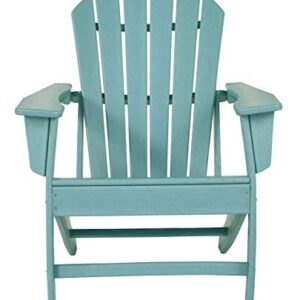 Signature Design by Ashley Sundown Treasure Outdoor Patio HDPE Weather Resistant Adirondack Chair, Blue