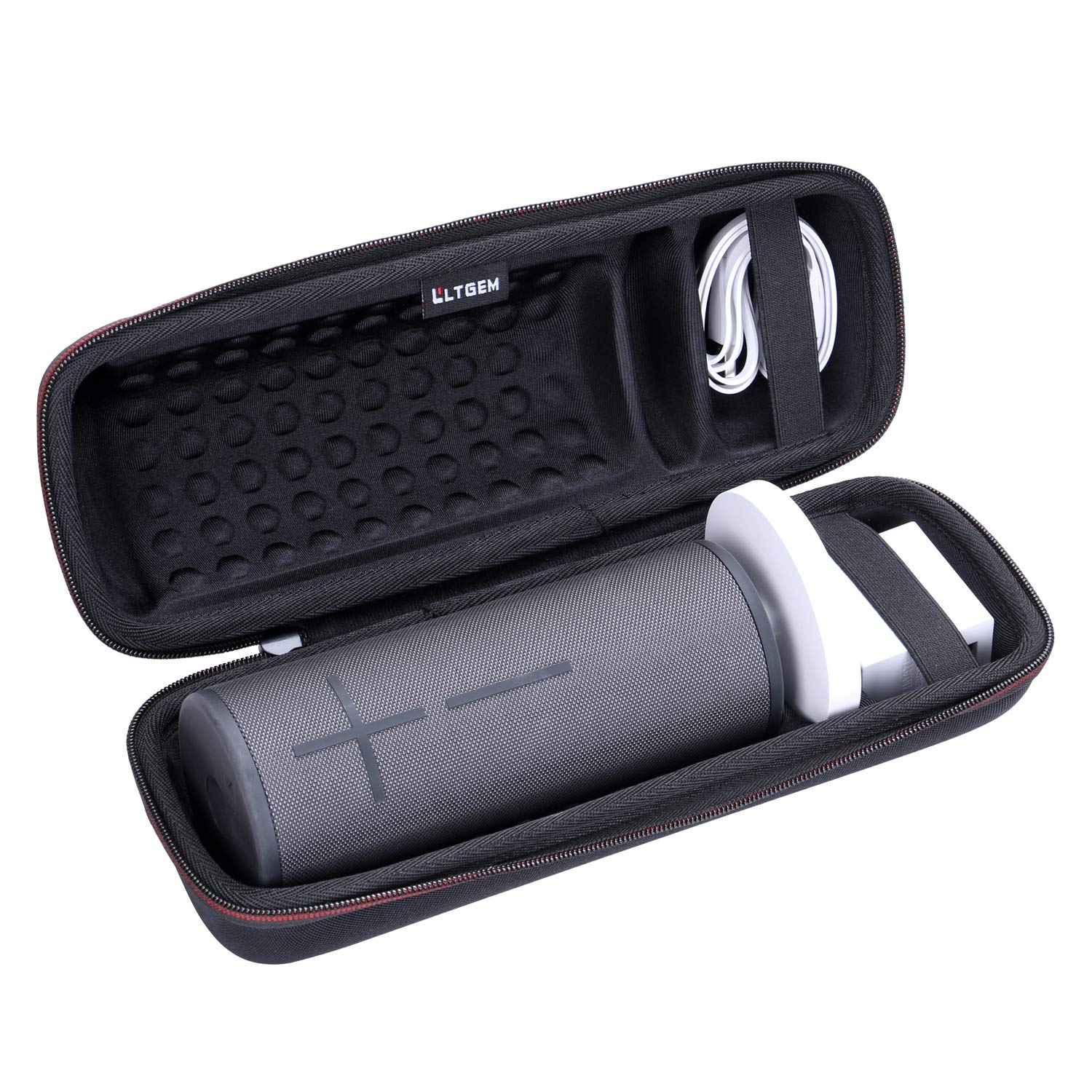 LTGEM Hard Travel Carrying Case for Ultimate Ears BOOM 3/4 Portable Waterproof Bluetooth Speaker and Charger Dock, Black