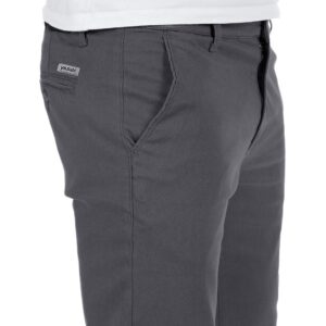 Yazubi Gray Chino Trousers Men Fabric Trousers Business Casual Dustin, Gray (Magnet 4R193901), W33/L34