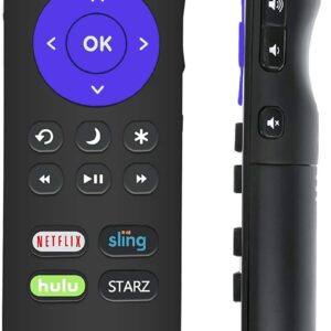 LC-RCRUS-18 Remote Control Compatible with Sharp Roku TV LC-32LB591U LC-55LBU591U LC-50LBU591U LC-43LBU591U LC-65LBU591U LC-32LBU591U 398GR10BESPN0002 LC-32LB481U LC-43LB481C LC-43LB481U