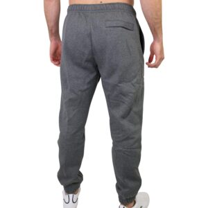 Nike Men's Club Open-Hemmed Pants Charcoal | White XL