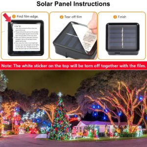 Joomer Solar Christmas Lights 72ft x 2 Pack 200 LED 8 Modes Solar String Lights Waterproof Solar Fairy Lights for Christmas Decorations (Multicolor)