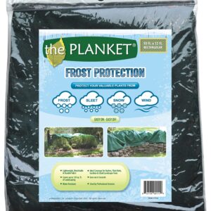 the Planket 11012 10 x 12 ft Rectangular Frost Protection Plant Cover, Dark Green