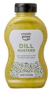 amazon brand - wickedly prime mustard, dill, 11.75 ounce