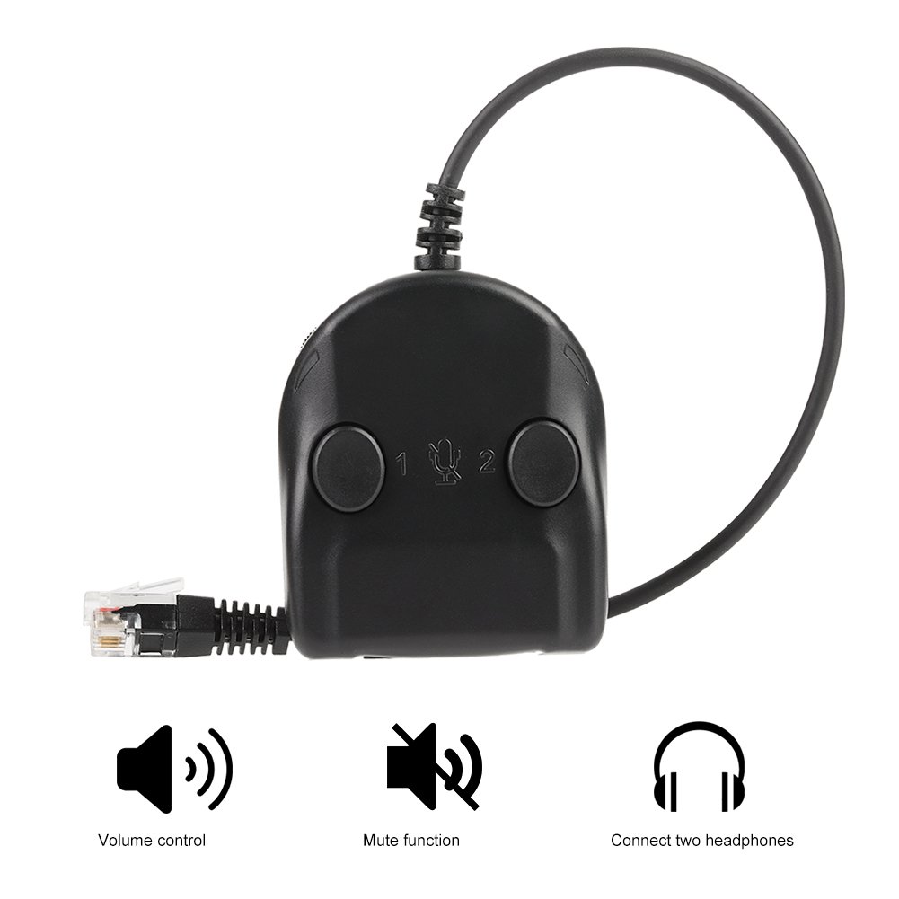 Splitter Training Adapter, Telephone Splitter Training Box Volume Control Intelligent Sound Closed for Phone Handsets