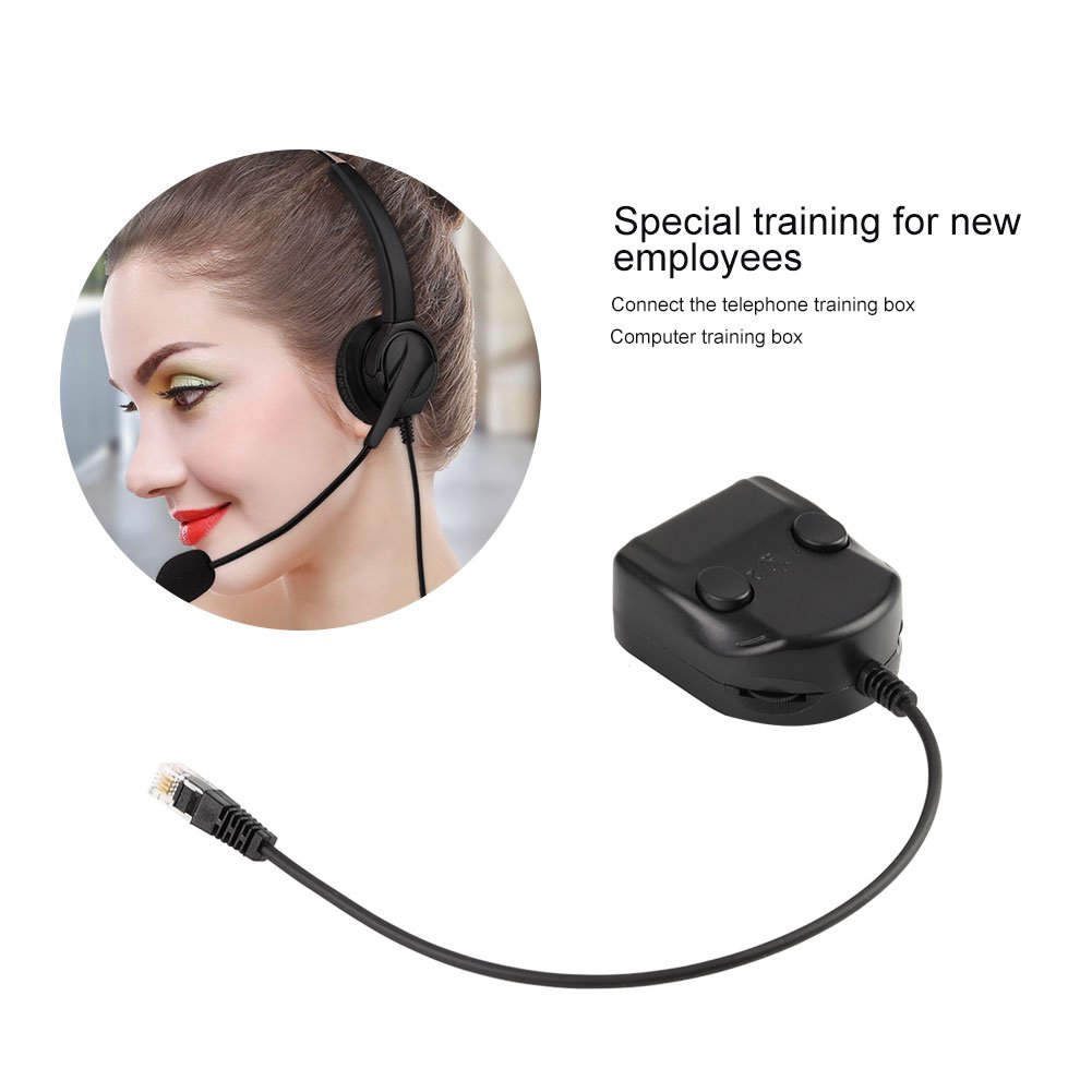 Splitter Training Adapter, Telephone Splitter Training Box Volume Control Intelligent Sound Closed for Phone Handsets