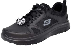 skechers men's flex advantage sr black/black work shoe 12 w us