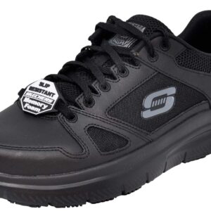 Skechers Men's Flex Advantage SR Black/Black Work Shoe 12 W US