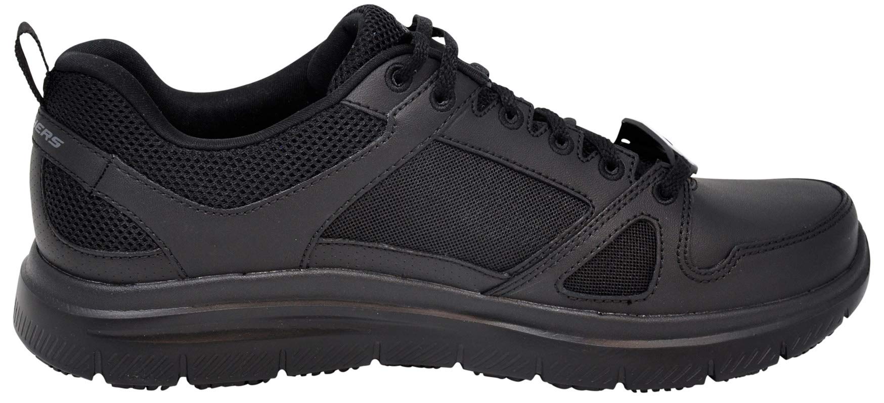 Skechers Men's Flex Advantage SR Black/Black Work Shoe 12 W US