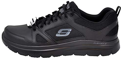 Skechers Men's Flex Advantage SR Black/Black Work Shoe 10.5 W US