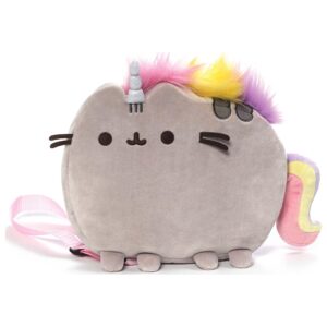 gund pusheen pusheenicorn plush stuffed animal unicorn cat backpack, 13"