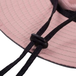 Rosoz 2 Pack Ponytail Sun Bucket Hats for Women UV Protection Foldable Mesh Wide Brim Hiking Beach Fishing Summer Safari