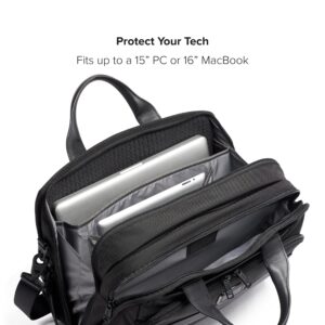 TUMI - Alpha Organizer Brief - Laptop Briefcase for Commute or Travel - Fits Up to 15" Laptop - Removable Shoulder Strap - Black