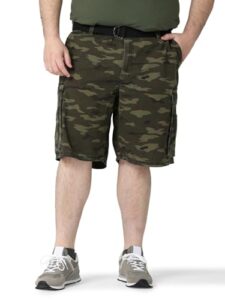 lee men's big & tall new belted wyoming cargo short, combat camo, 44