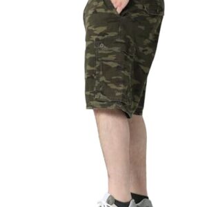 Lee Men's Big & Tall New Belted Wyoming Cargo Short, Combat Camo, 44