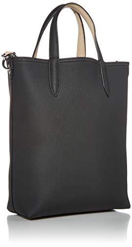 Lacoste Anna Vertical Shopping Tote Bag, Black Warm Sand