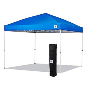 E-Z UP ENV3WH10RB, 10' x 10', Roller Bag, 4-Piece Spike Set, Recreational Grade Royal Blue Top NEW Envoy EZ UP Instant Canopy Shelter Tent, 10' by 10'