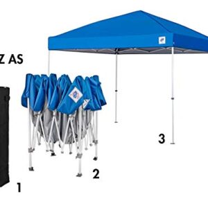 E-Z UP ENV3WH10RB, 10' x 10', Roller Bag, 4-Piece Spike Set, Recreational Grade Royal Blue Top NEW Envoy EZ UP Instant Canopy Shelter Tent, 10' by 10'