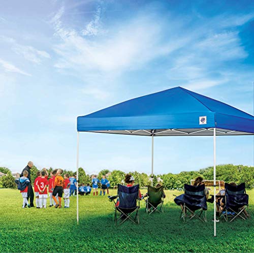 E-Z UP ENV3WH10RB, 10' x 10', Roller Bag, 4-Piece Spike Set, Recreational Grade Royal Blue Top NEW Envoy EZ UP Instant Canopy Shelter Tent, 10' by 10'