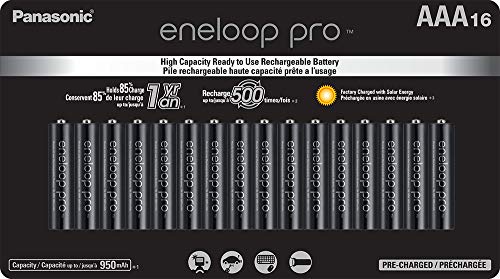 Eneloop Panasonic BK-4HCCA16FA pro AAA High Capacity Ni-MH Pre-Charged Rechargeable Batteries, 16-Battery Pack