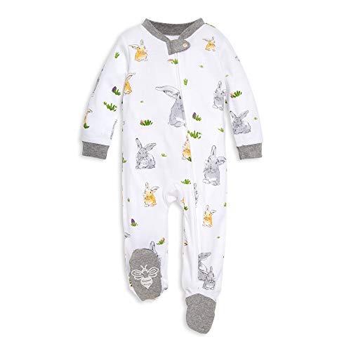 Burt's Bees Baby Sleep and Play PJs, 100% Organic Cotton One-Piece Zip Front Romper Jumpsuit Pajamas