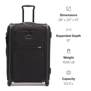 TUMI - Alpha Short Trip Expandable 4-Wheeled Packing Case - Roller Bag for Short Trips & Weekend Getaways - Luggage with 4 Spinner Wheels - Travel Suitcase for Men & Women - Black