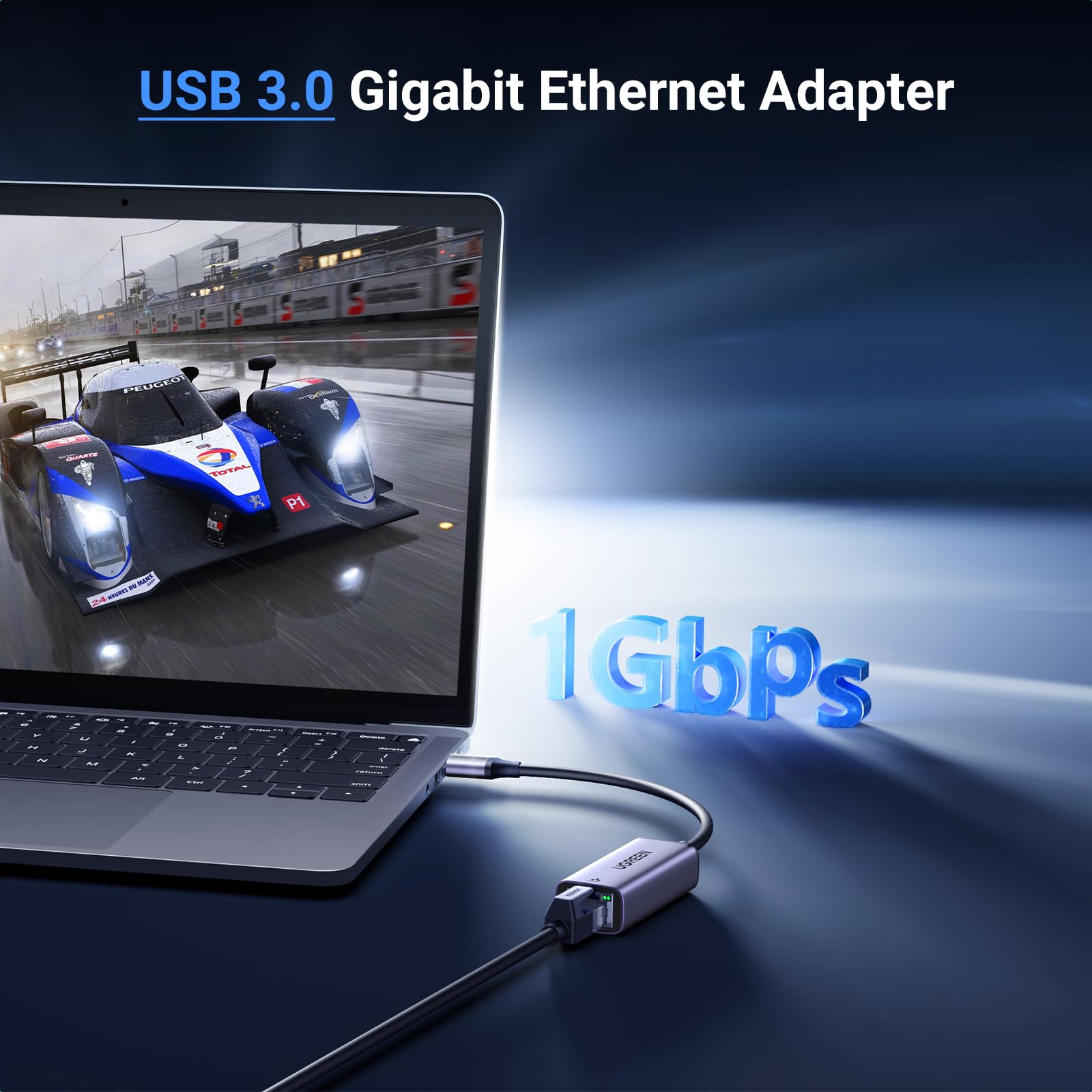 UGREEN USB 3.0 to Ethernet Adapter Gigabit Network Adapter Compatible with Nintendo Switch, Windows, MacOS, Linux, and More