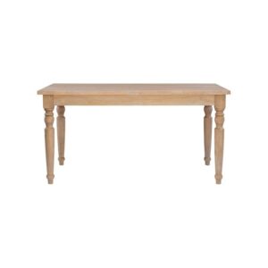 Riverbay Furniture 59" W x 35" D Transitional French Inspired Design Wood Dining Table with Spacious Table Top and Decorative Turned Legs in Light Natural Brown