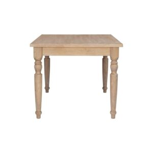 Riverbay Furniture 59" W x 35" D Transitional French Inspired Design Wood Dining Table with Spacious Table Top and Decorative Turned Legs in Light Natural Brown