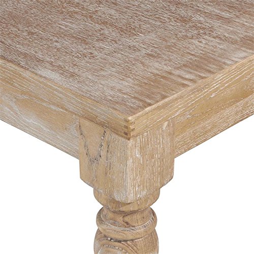 Riverbay Furniture 59" W x 35" D Transitional French Inspired Design Wood Dining Table with Spacious Table Top and Decorative Turned Legs in Light Natural Brown