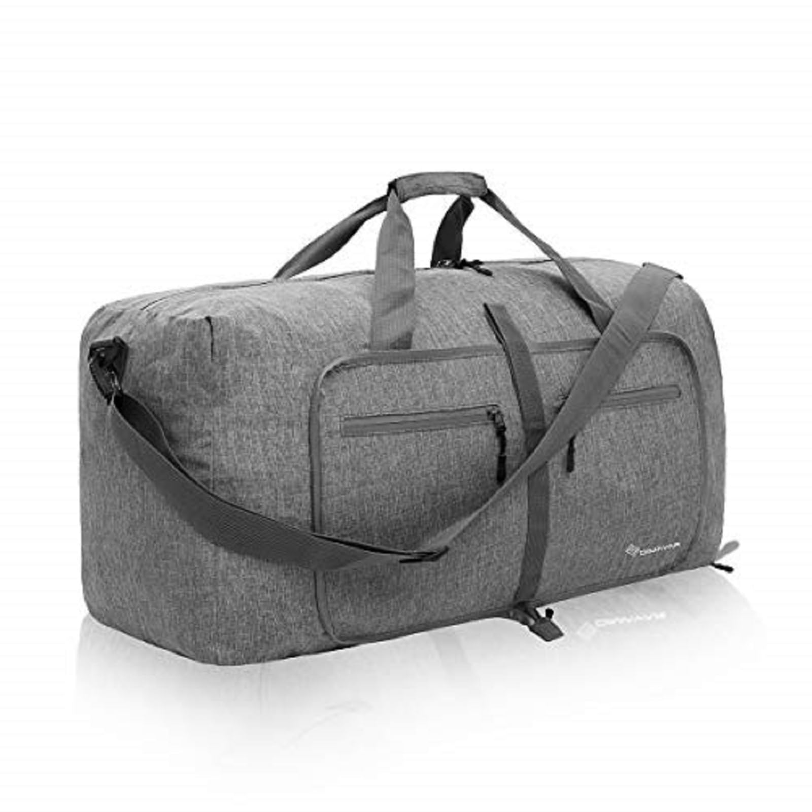 Dimayar Travel Duffle Bag for Men - Foldable Duffel Bag with Shoes Compartment - Overnight Bags Waterproof & Tear Resistant(85L,Grey)