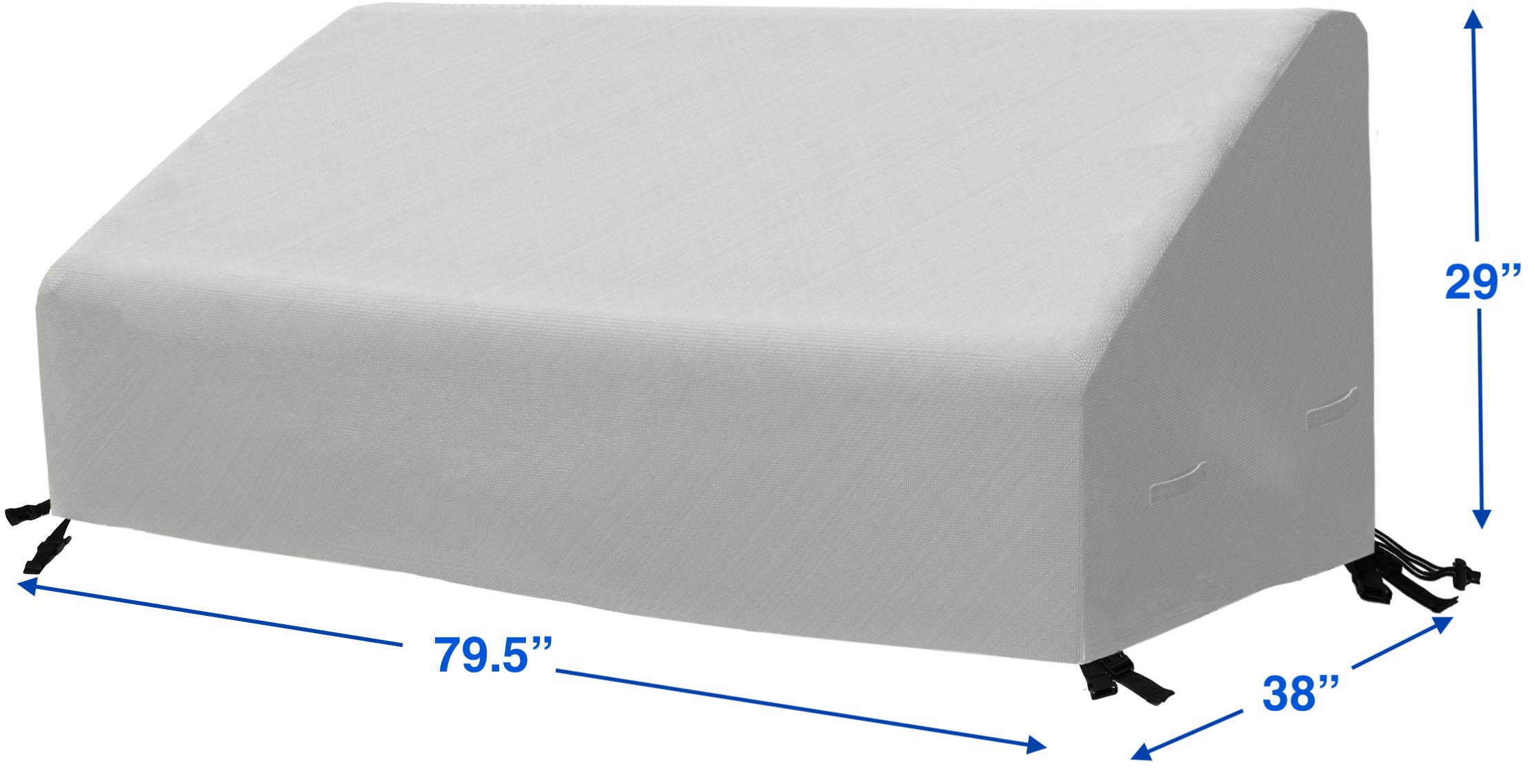 Simple Houseware 3-Seater Deep Lounge Patio Sofa Cover, 79 x 38 x 29 Inches