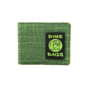 dime bags bi-fold hempster wallet - classic, slim bifold design with rfid protection (forest)