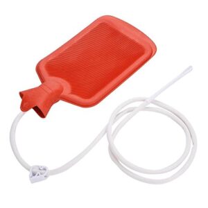 Red Enema Bag Kit Colon Cleanse Kit Hot Water Bottle (2 Quart) High Quality Douche Bag for Home Enema Coffee Colon Cleansing Kit