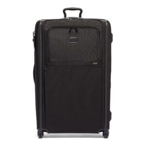 tumi - alpha worldwide trip expandable 4-wheeled packing case - nylon rolling suitcase - tsa lock tracer - black