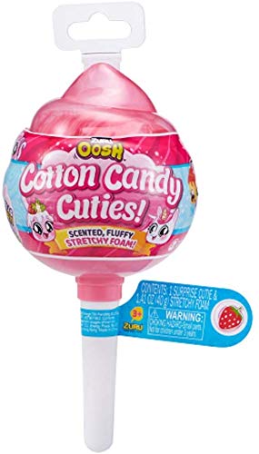 Oosh Slime Cotton Candy Cuties Series 2 by ZURU (Purple) Scented, Squishy, Fluffy, Soft, Stretchy, Stress Relief, Party Favors, Non-Stick with Collectible Cutie Slow Rise Toy