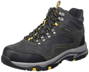 skechers usa men's men's waterproof boot hiking, grey, 7.5