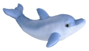 wild republic bottlenose dolphin plush, stuffed animal, plush toy, gifts for kids, living ocean, 12"