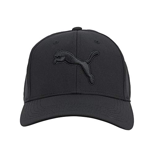 PUMA unisex adult Evercat Dillon Stretch Fit Baseball Cap, Black, Large-X-Large US