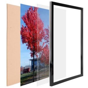 Medog 11x14 Picture Frame Black Display Pictures 11x14 Gallery Frame Wall Hanging Photo Frame Document Certificate Picture Frame, Black, 1 Pack