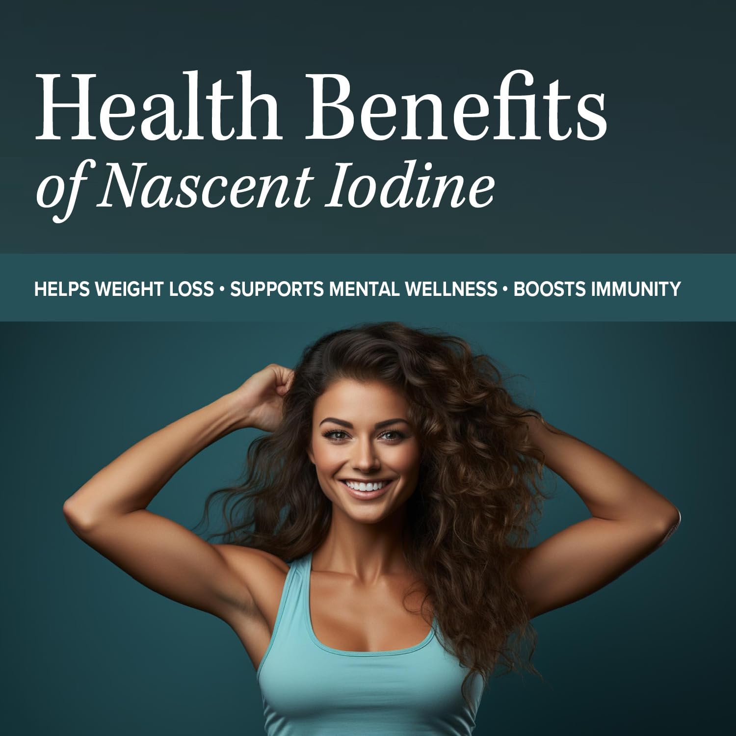 Organic Nascent Iodine Supplement Deep-Earth Sourced. Supports & Detoxifies Thyroid. Metabolism Heath, Focus & Better Sleep. 1,950 mcg per Serving