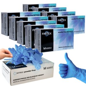 finitex nitrile disposable medical exam gloves blue 2000 pcs (medium)